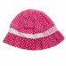 MZ1140 Pure Cotton Cute Children’s Hat with Dots Flower Pattern Rose Red